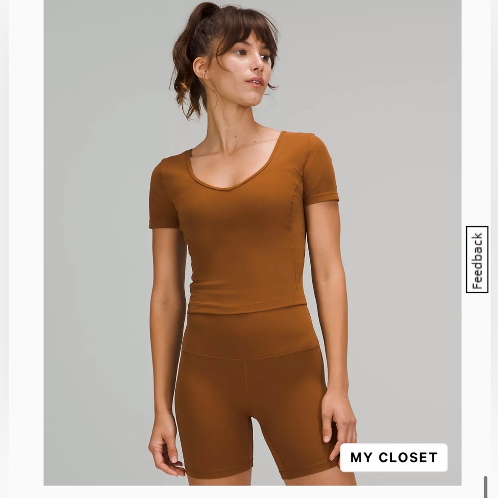 Lululemon Align Crop Top. Copper Brown. Size 6
